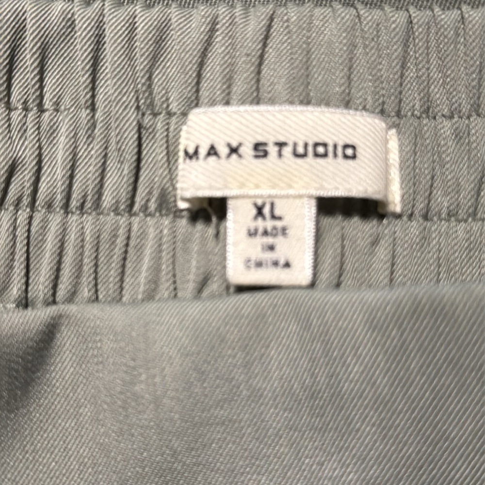 Max studio olive green wide leg trousers - Picture 3 of 3